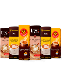 Kit Cappuccino Lovers 60 Cápsulas TRES 3 Corações