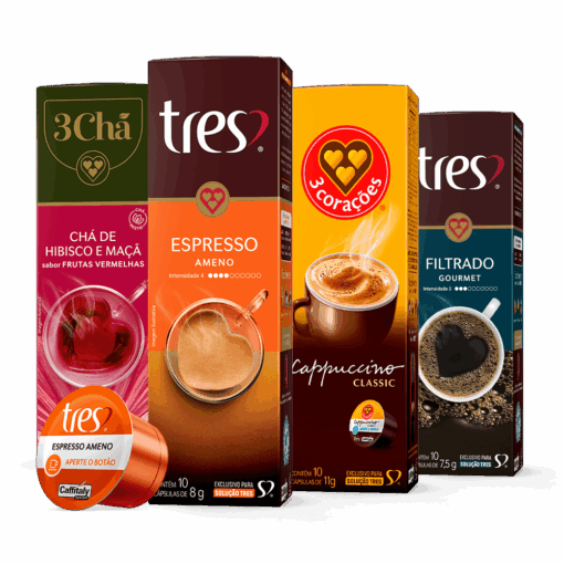 Kit Variedades 120 Cápsulas TRES 3 Corações
