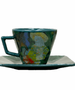 Xícara de Porcelana Portinari com Pires 3 Corações Peneirando Café 75ml