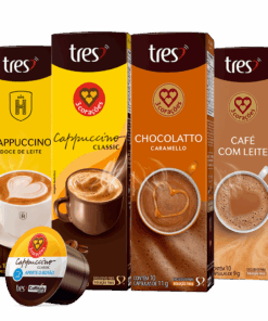 Kit Bebidas Cremosas 80 Cápsulas TRES 3 Corações