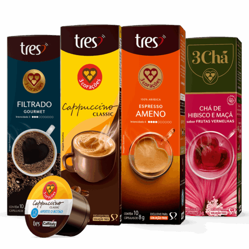 Kit Variedades 120 Cápsulas TRES 3 Corações