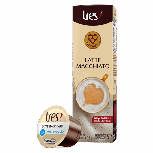 Cápsula de Latte Macchiato TRES 3 Corações