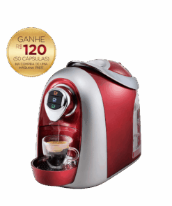 Cafeteira Espresso Modo Vermelha Automática + 120 Cápsulas
