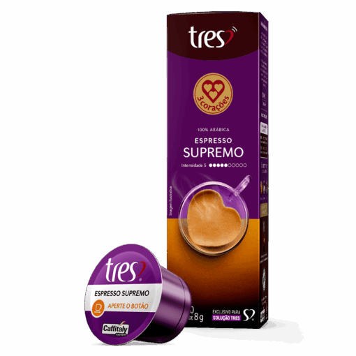 Cápsula de Café Espresso Supremo TRES 3 Corações
