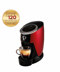 Cafeteira Espresso Touch Vermelha Automática + 120 Cápsulas