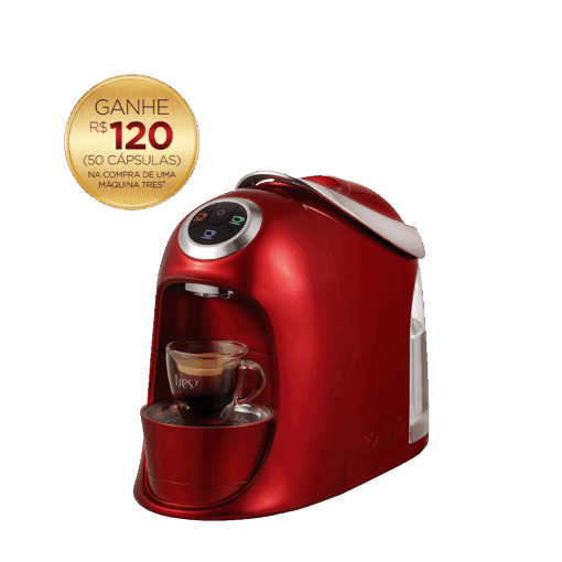 Cafeteira Espresso Versa Vermelha Automática + 120 Cápsulas